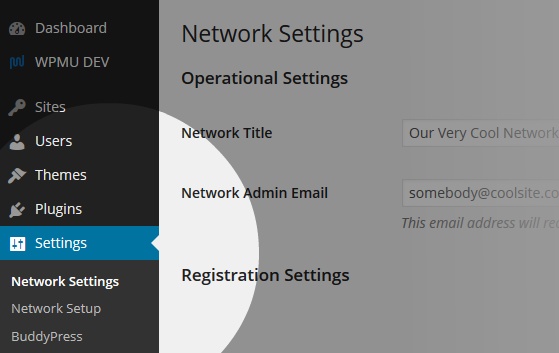 Multisite Suche Menu