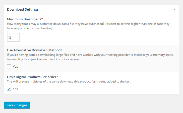 MarketPress – Einstellungen für digitale Downloads